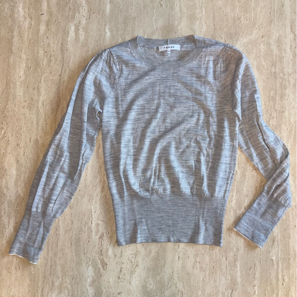 Frame Wool Heather Gray Lightweight Sweater